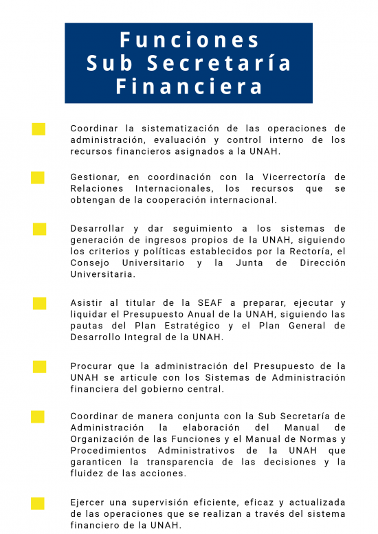 Funciones Sub Sec4. Financiera